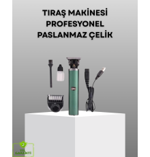 Profesyonel Şarjlı Tıraş Makinesi – 180 Dakika Kullanım, 2.5 Saat Hızlı Şarj, Evrensel USB Şarj Girişli