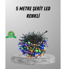 Siyah Kablolu LED Dekor Işık – 50 Ampullü, 8 Farklı Işık Modu, Suya Dayanıklı Tasarım