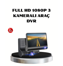Full HD Araç Kamerası 3’lü 4.0” Ekranlı ve HDR Gece Görüşlü
