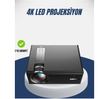 Full HD Projeksiyon – HDMI/USB Girişli, Kumandalı, Eğitim ve Sunum İçin İdeal