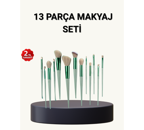 13’lü Yumuşak Kıllı Makyaj Fırça Seti – Profesyonel Kalite, Hassas Ciltlere Uygun