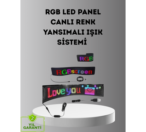 Akıllı LED Matrix Panel – USB Bağlantılı, Kaydırmalı Yazı ve Animasyon Desteği