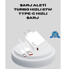 67W Type-C Turbo Şarj Cihazı – Aşırı Akım ve Isı Koruması, Seyahat Uyumlu