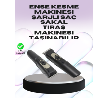 Sessiz Motorlu, Kablosuz Kullanımlı Şarjlı Saç ve Sakal Kesme Makinesi – Taraklı Set