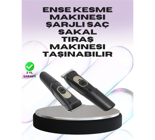 Sessiz Motorlu, Kablosuz Kullanımlı Şarjlı Saç ve Sakal Kesme Makinesi – Taraklı Set
