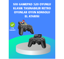 2.4 İnç HD Renkli Ekranlı 500-in-1 Taşınabilir Retro Oyun Konsolu, Kablolu TV Bağlantısı ve Uzun Pil Ömrü