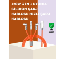 120 W Hızlı Çözüm Sunan 3'ü 1 USB Şarj Kablosu– Sağlam Gövde