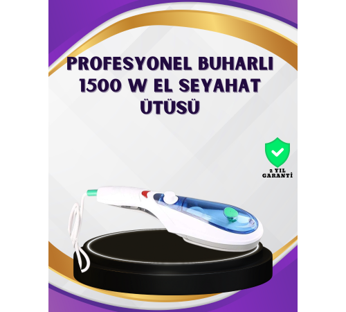Taşınabilir Buharlı Ütü 1500W | Giysilerde Yanık Bırakmaz, Kokuyu Giderir