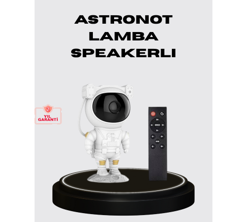 8 Efektli Astronot Galaxy Projektör Uzaktan Kumandalı LED Gece Lambası