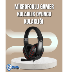 Mikrofonlu Oyun Kulaklığı – Mavi Işıklı, Uzun Süre Konforlu Kullanım