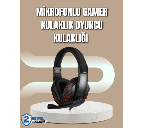 Mikrofonlu Oyun Kulaklığı – Mavi Işıklı, Uzun Süre Konforlu Kullanım