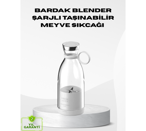 USB Şarjlı Kablosuz Blender – Taşınabilir, Kompakt ve Çevre Dostu Meyve Sıkıcı