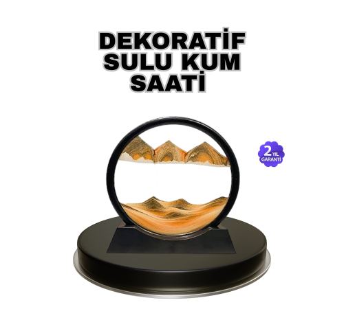 Şeffaf Dekoratif Kum Saati – Dayanıklı Gövde, Minimalist Stil, Masa ve Vitrin Aksesuarı