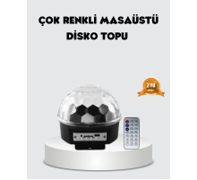 RGB LED Disko Topu Projektör – Ev Partileri, Doğum Günleri ve Eğlence İçin Işık Şovu