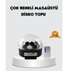 RGB LED Disko Topu Projektör – Ev Partileri, Doğum Günleri ve Eğlence İçin Işık Şovu