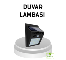 20 LED Güneş Paneli Aydınlatma – Fotoselli ve Hareket Algılamalı Dış Mekan Duvar Lambası