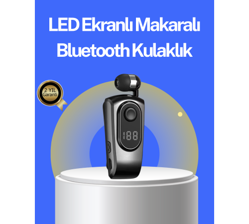 Dijital Ekranlı Bluetooth Kulaklık – Titreşimli Bildirim, 25 Saat Kullanım