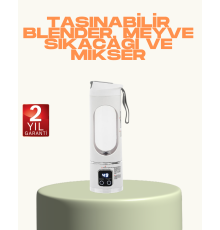 Şarjlı Taşınabilir Meyve Sıkacağı – 12 Bıçaklı Güçlü Blender