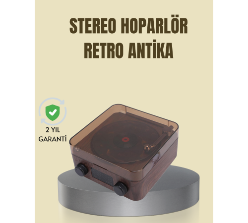 Saatli Gece Işıklı Hoparlör – Modern ve Vintage Tasarım