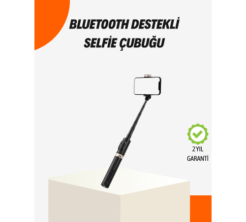 Bluetooth’lu Işıklı Selfie Çubuğu – Katlanabilir, 130 cm