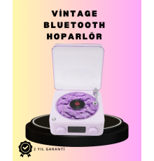 Bluetooth Retro Pikap Hoparlör – Projektörlü Gece Lambası