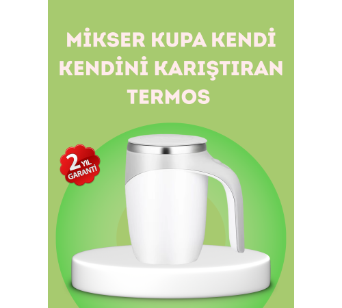 Elektrikli Otomatik Karıştırıcı Kupa – 304 Paslanmaz, USB Şarjlı, Taşınabilir