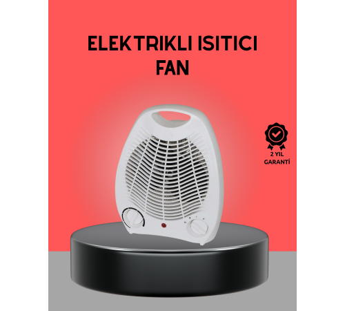 Mini Elektrikli Isıtıcı 2000W – Termostatlı Fanlı Isıtma, Taşınabilir Tasarım