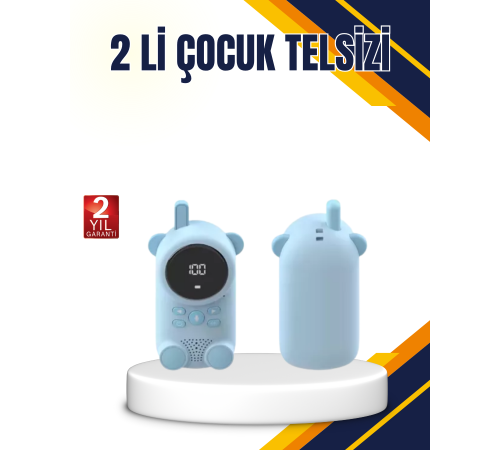 Çocuk ve Bebek Telsizi – 22 Kanal, VOX Modu, USB Şarjlı, Renkli Ekran