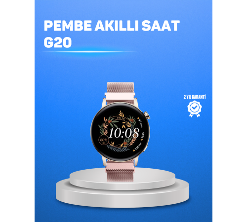Kablosuz Şarjlı Tam Ekran Akıllı Saat – Türkçe Dil Desteği ve Uzun Pil Ömrü