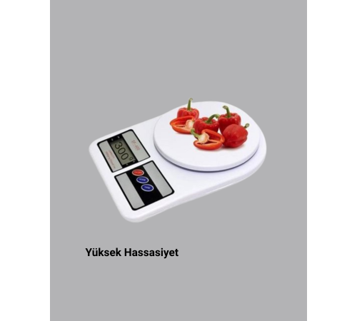 LCD Ekranlı Hassas Dijital Mutfak Terazisi – 5kg Kapasite, 1g Hassasiyet