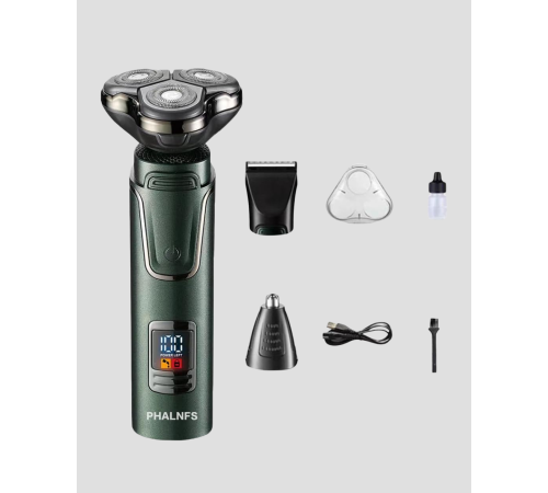 Kablosuz Profesyonel Erkek Bakım Seti – 3 Başlıklı, 3D Akıllı Kesim, Taşınabilir