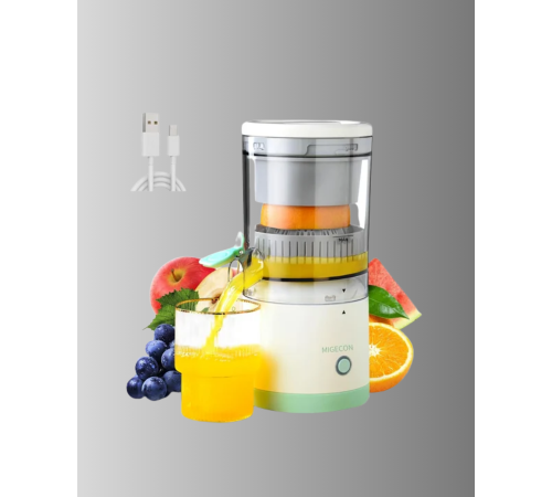 Taşınabilir Şarjlı Katı Meyve Sıkacağı – 45W Güç, 18000 RPM Hız, 400 mL Kapasite