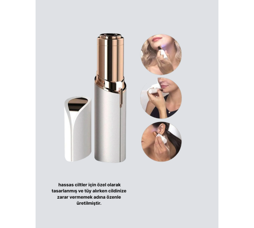Kadınlar İçin Yüz ve Kaş Epilatörü – Hassas Cilt Dostu, Pil ile Çalışan, Taşınabilir ve Şık Tasarım