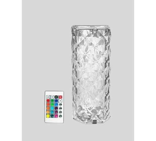Kristal RGB LED’li Kumandalı Masa ve Gece Lambası – Renkli Işık Modlarıyla Şık Dekoratif Aydınlatma