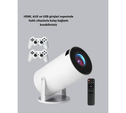 Bluetooth 5.0 ve Wi-Fi 6 Akıllı 4K Projeksiyon