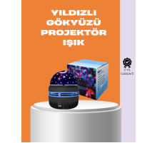 Star Master Galaxy Projektör – 360° Dönebilen Gece Lambası, Dekoratif Ambiyans Işığı