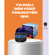 Star Master Galaxy Projektör – 360° Dönebilen Gece Lambası, Dekoratif Ambiyans Işığı