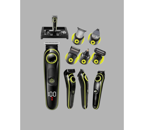 5 Başlıklı Şarjlı Tıraş Makinesi – Saç, Sakal, Burun ve Vücut İçin Çok Fonksiyonlu Bakım Seti
