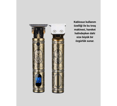 Profesyonel Kablosuz Tıraş Makinesi – 1-2 Saat Kesintisiz Kullanım