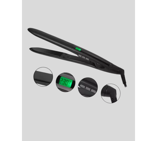 Dijital Ekranlı Isı Ayarlı Saç Düzleştirici –  Titanyum Plaka, Seyahat Dostu Tasarım