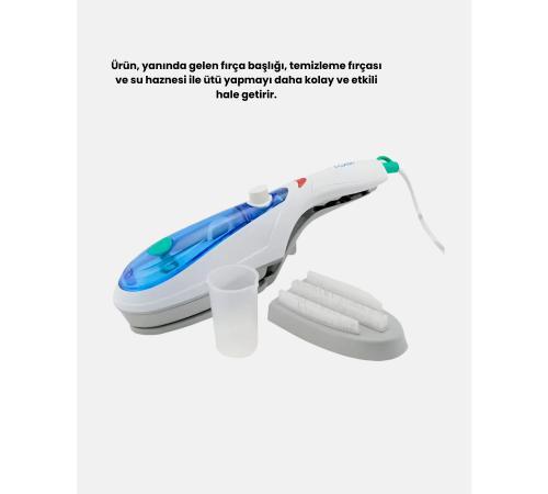 1500W Buharlı El Seyahat Ütüsü – Kompakt, Taşınabilir, Her Kumaşa Uygun