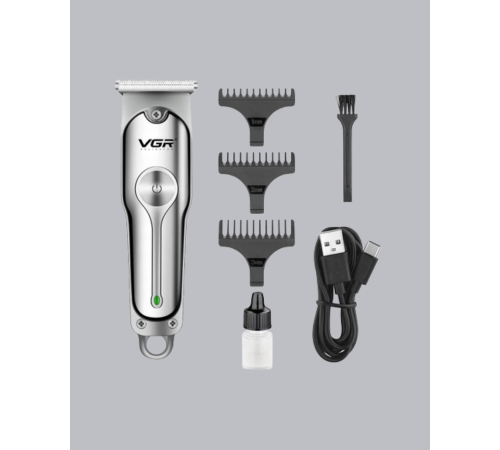 Gümüş Desenli Şarjlı Tıraş Makinesi – 120 Dakika Çalışma Süresi, 3 Başlıklı