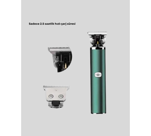 180 Dakika Kullanım Süreli Şarjlı Tıraş Makinesi – Hızlı Şarj, USB Girişli, Yüksek Kapasiteli