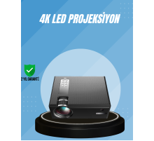 Yüksek Parlaklıkta Projeksiyon Cihazı – 1080p Destekli, Taşınabilir Ev Sineması Sistemi