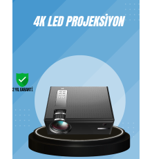 Yüksek Parlaklıkta Projeksiyon Cihazı – 1080p Destekli, Taşınabilir Ev Sineması Sistemi