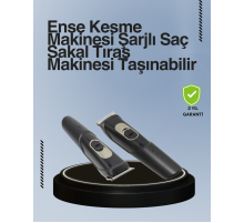Kablosuz, Paslanmaz Çelik Bıçaklı Profesyonel Saç ve Sakal Tıraş Makinesi – Sessiz, Güçlü ve Ergonomik