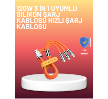 Çinko Alaşımlı Uçlu 120 W Şarj Kablosu – Dolaşmaya Dayanıklı 1,2 m USB Kablo