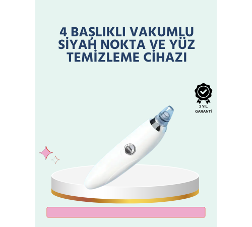 Cilt Dostu Vakumlu Siyah Nokta Temizleyici – Siyah Nokta, Yağ ve Makyaj Kalıntılarına Karşı