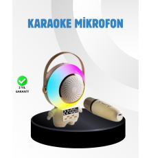 Renkli Işıklı Astronot Mini Bluetooth Speaker ve Karaoke Mikrofon