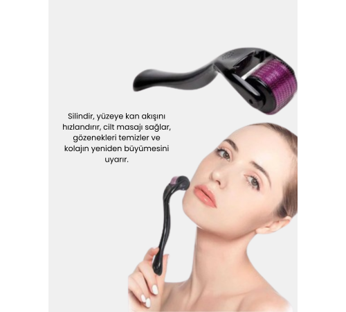 Derma Roller Titanyum İğneli Cilt Yenileyici – Akne, Kırışıklık ve Leke Karşıtı